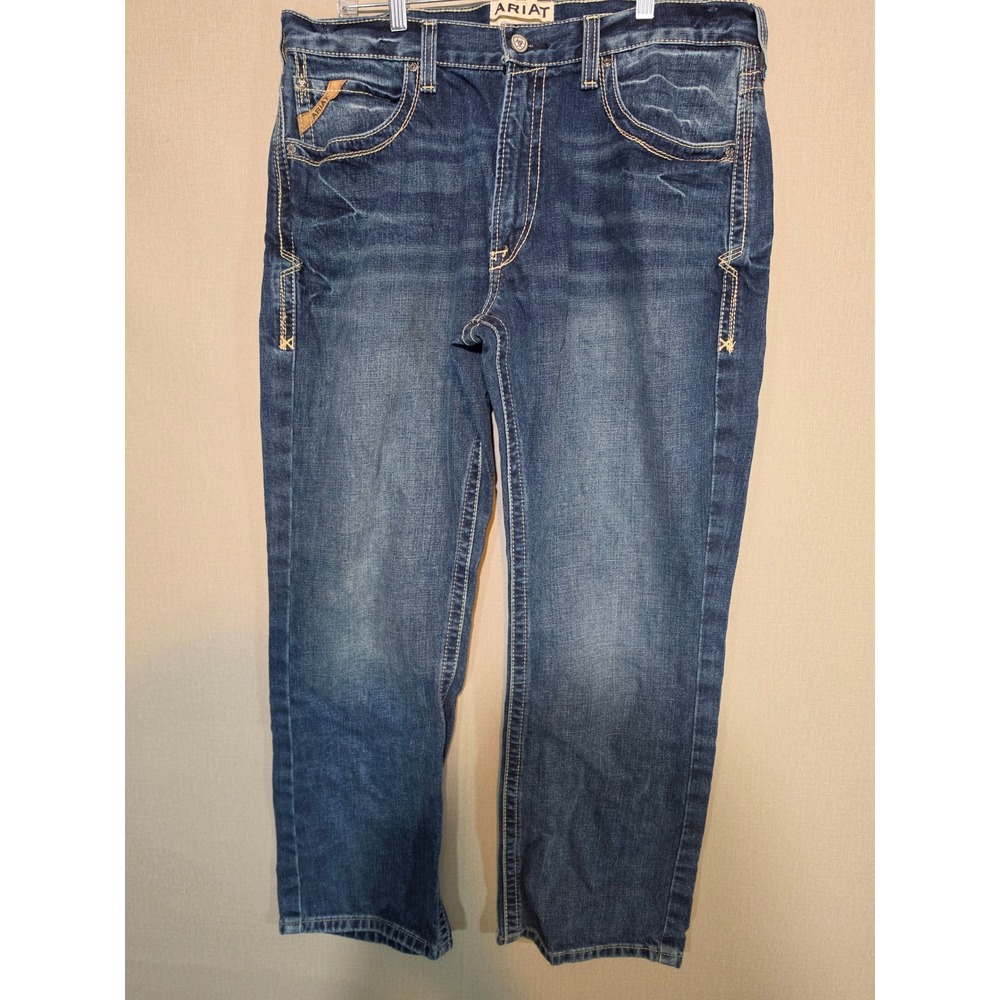 Ariat M5 Straight Fit Straight Leg Mens Jeans 36x30 Medium Wash Denim